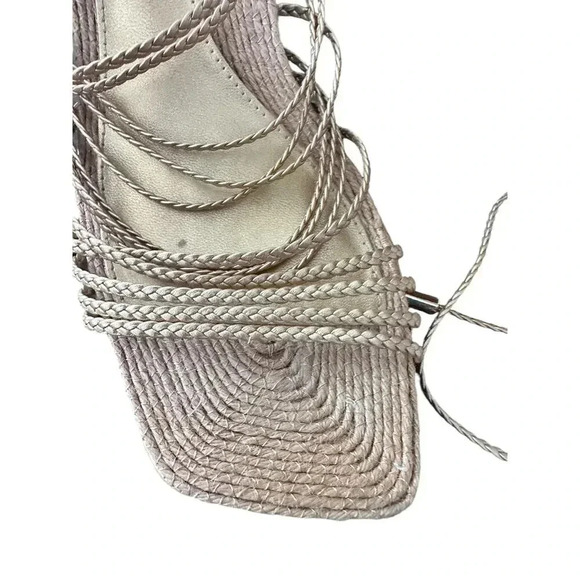 Sarto By Franco Sarto Open Toe Regina Ankle Tie Oat Sandal Size 7M - Picture 4 of 6